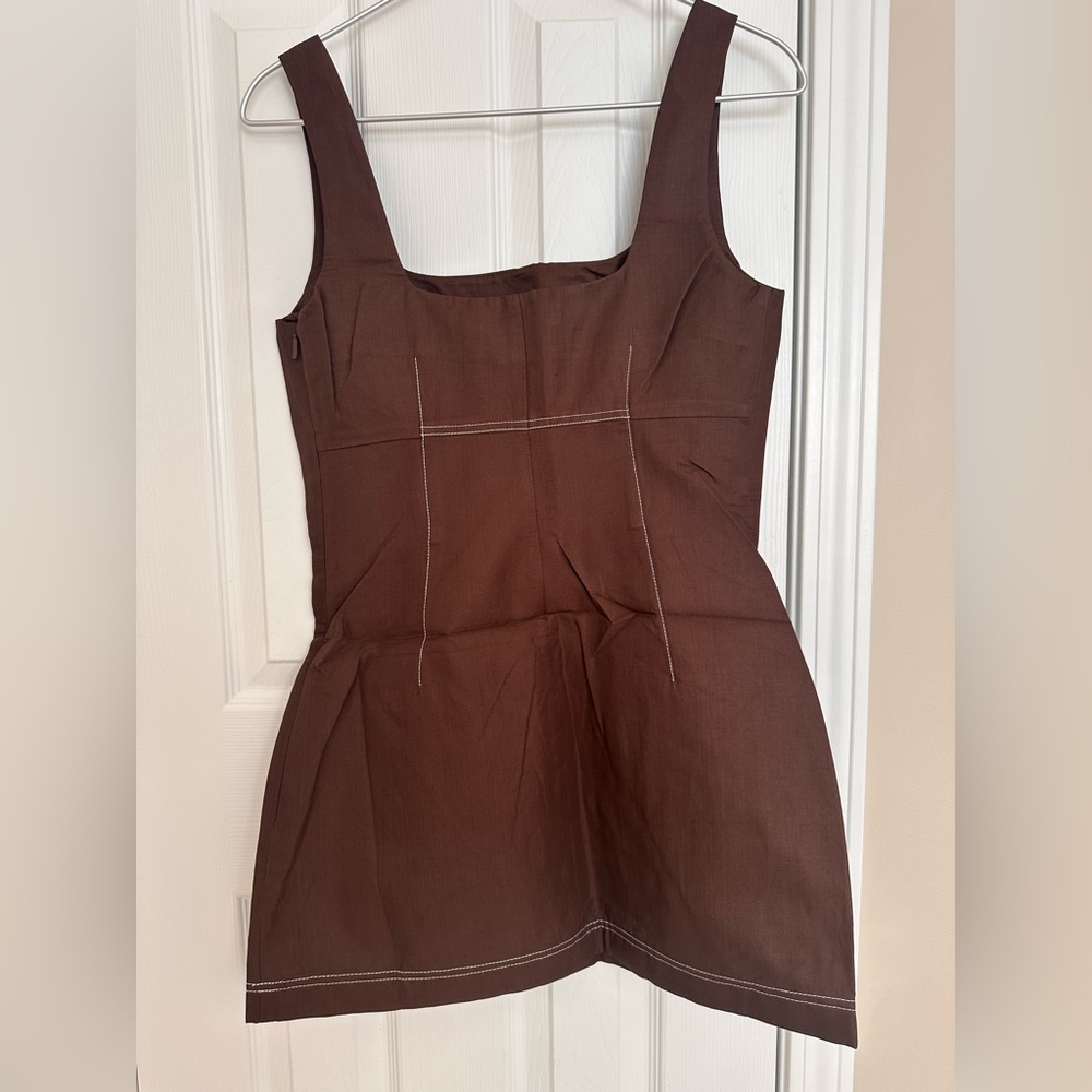 SIR. Trieste corset mini dress - Chocolate - Size 2